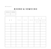 총계정원장 및 계정별보조원장 총계정원장 및 계정별보조원장